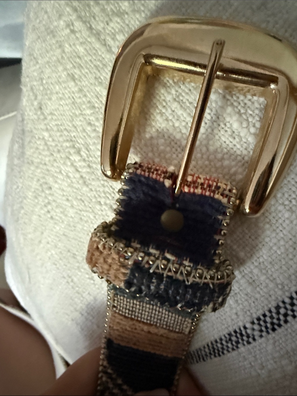 Absolutely Fresh Woven Patchwork Textured Women’s Vintage Belt - Multi-Color - Picture 8 of 11